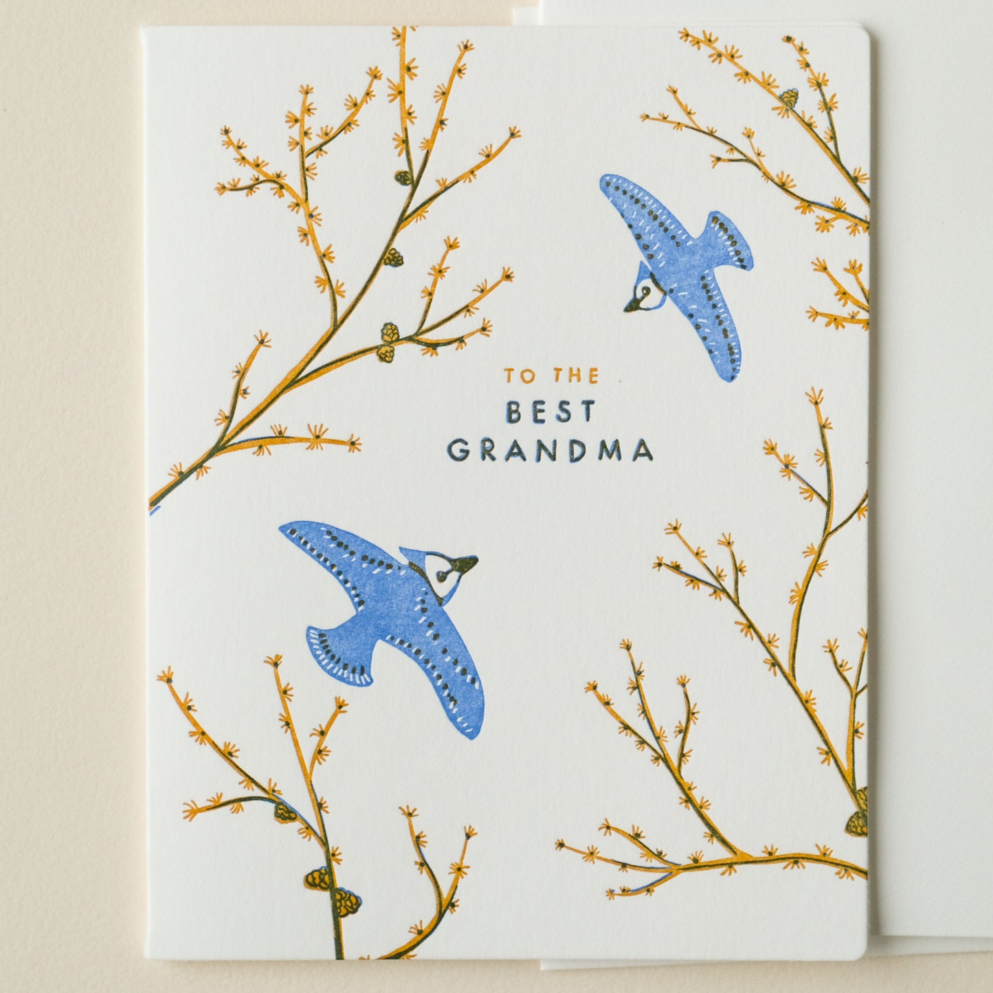 Grandma flying birds | Trees | Letterpress Card