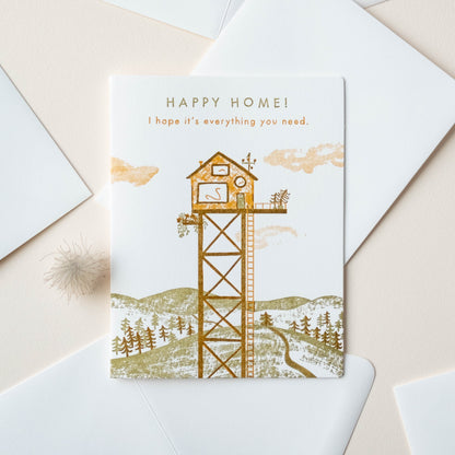 Happy Home | Nature Housewarming | Letterpress Card