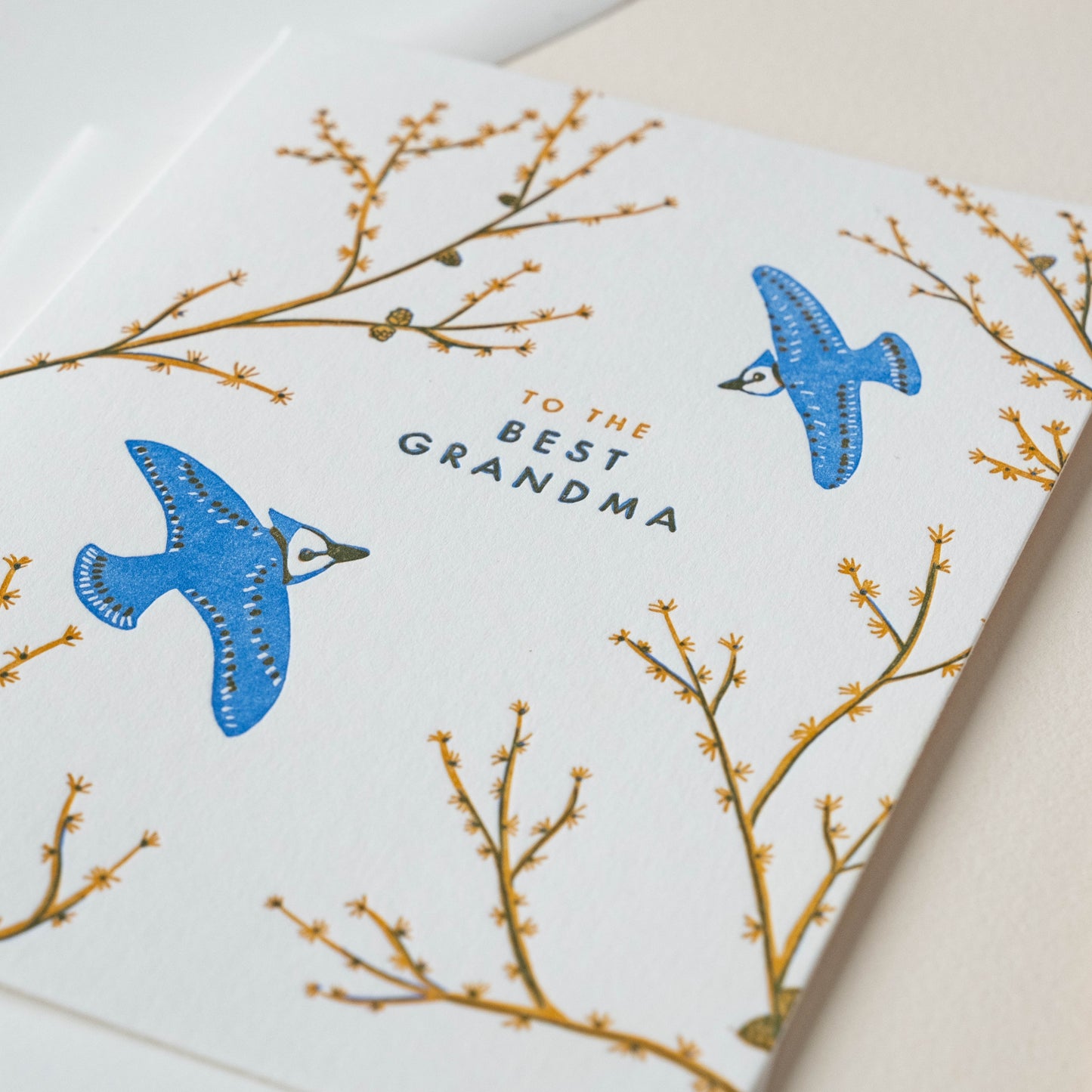 Grandma flying birds | Trees | Letterpress Card