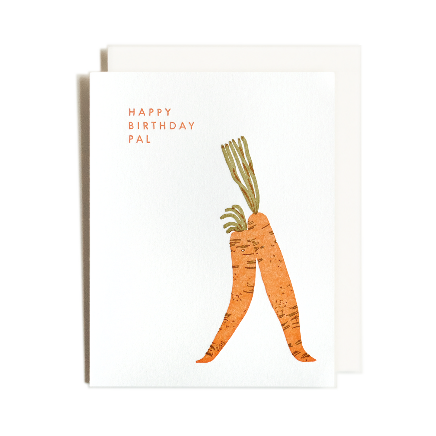 Birthday pal carrots | Letterpress Card