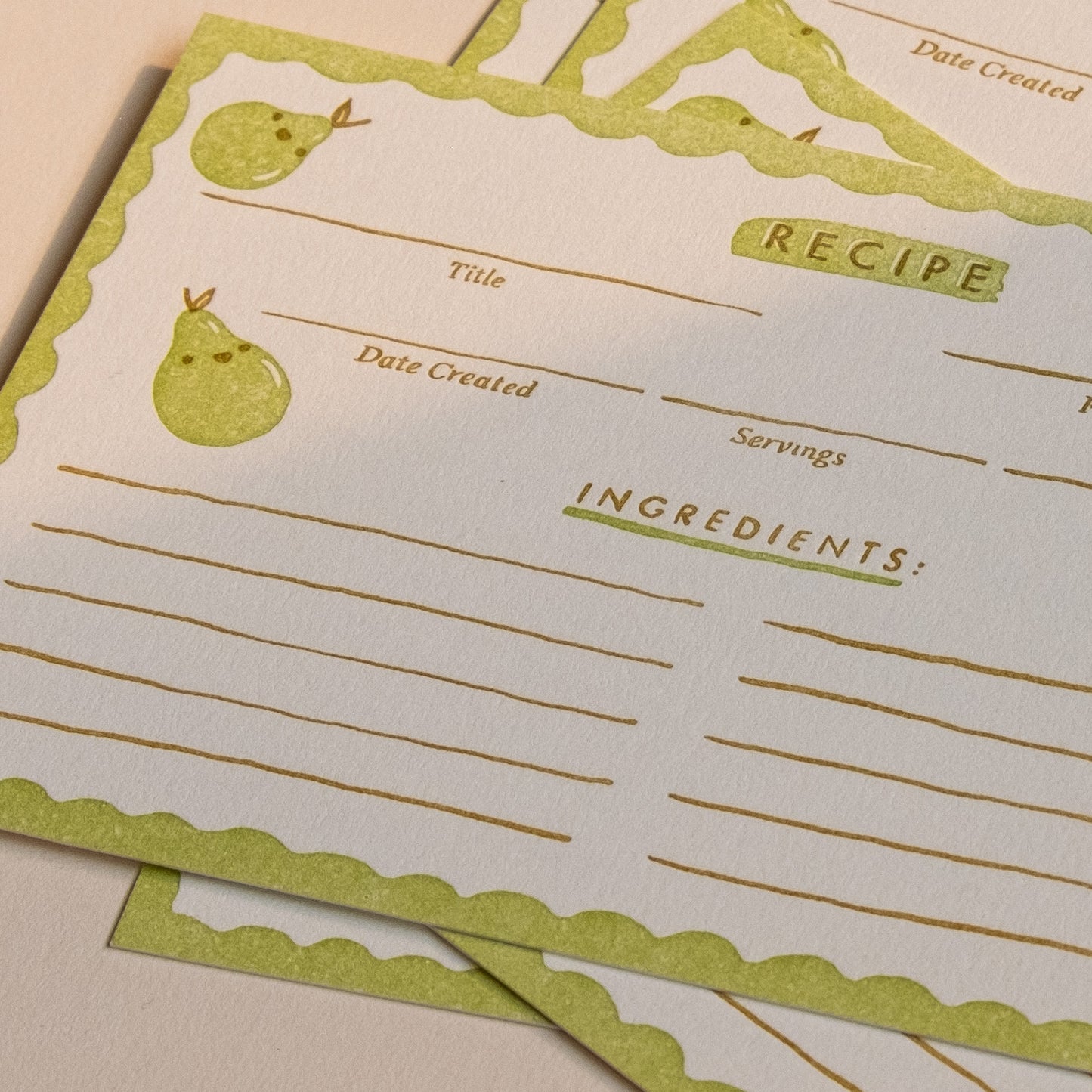 Recipe Cards - Pears