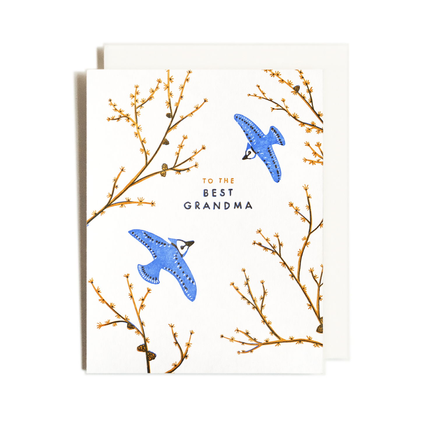 Grandma flying birds | Trees | Letterpress Card