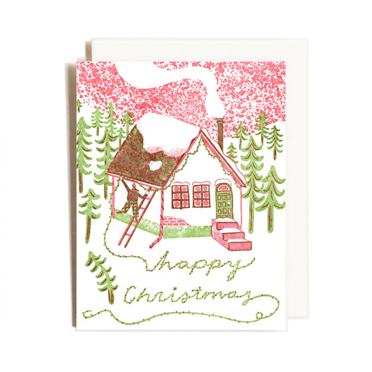 Happy Christmas House Greeting Card