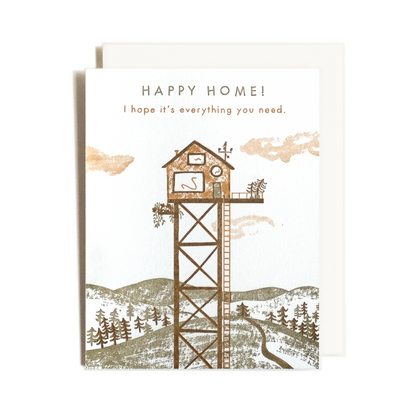 Happy Home | Nature Housewarming | Letterpress Card