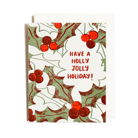 Holly Jolly Greeting Card