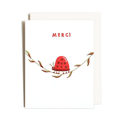 Merci Ladybug | Thanks | Letterpress Card