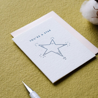 You're A Star | Mini Letterpress Card