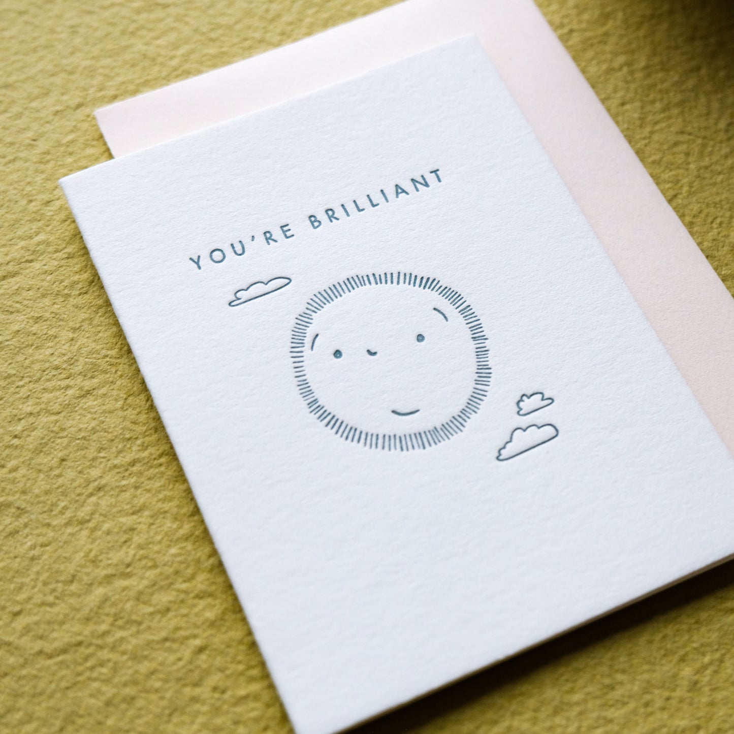 You're Brilliant Sun | Mini Letterpress Card