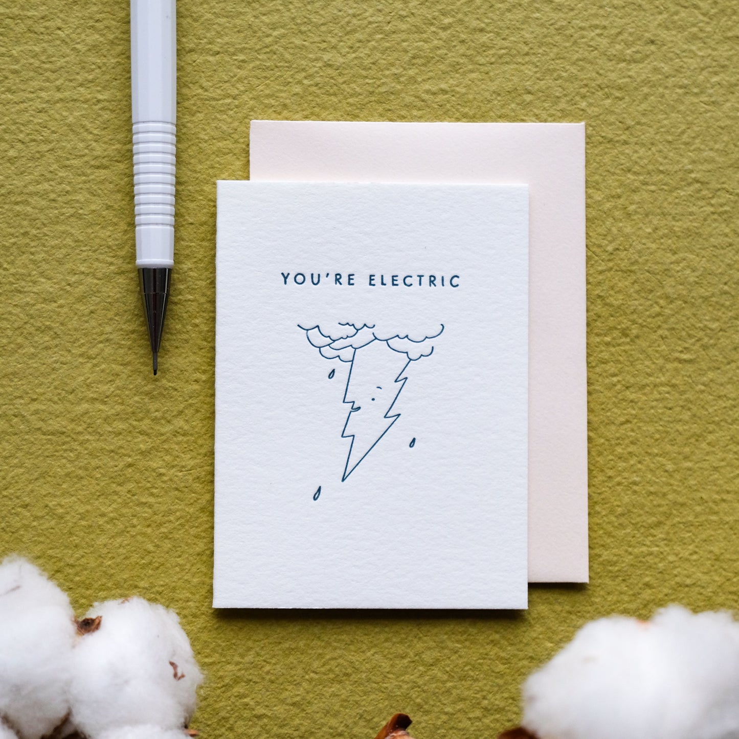 You're Electric Lightning | Mini Letterpress Card