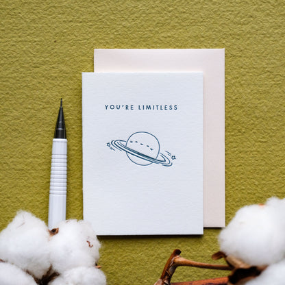 You're Limitless Planet | Mini Letterpress Card