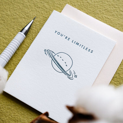 You're Limitless Planet | Mini Letterpress Card