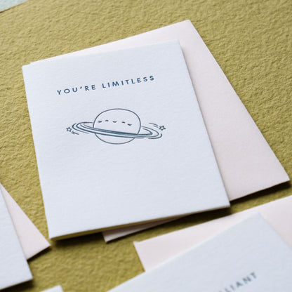 You're Limitless Planet | Mini Letterpress Card